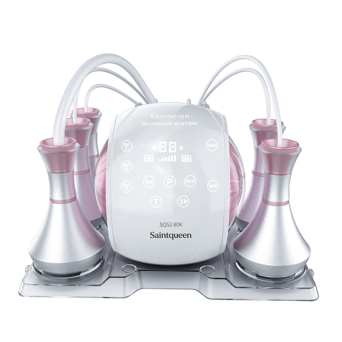 SQ52 Pro, 5in1 80K Ultrasonic Cavitation System, Multi-Polar RF Vacuum Massage Machine, Body Contouring Lymph Drainage Skin Firming Anti-Aging for Face Neck Body