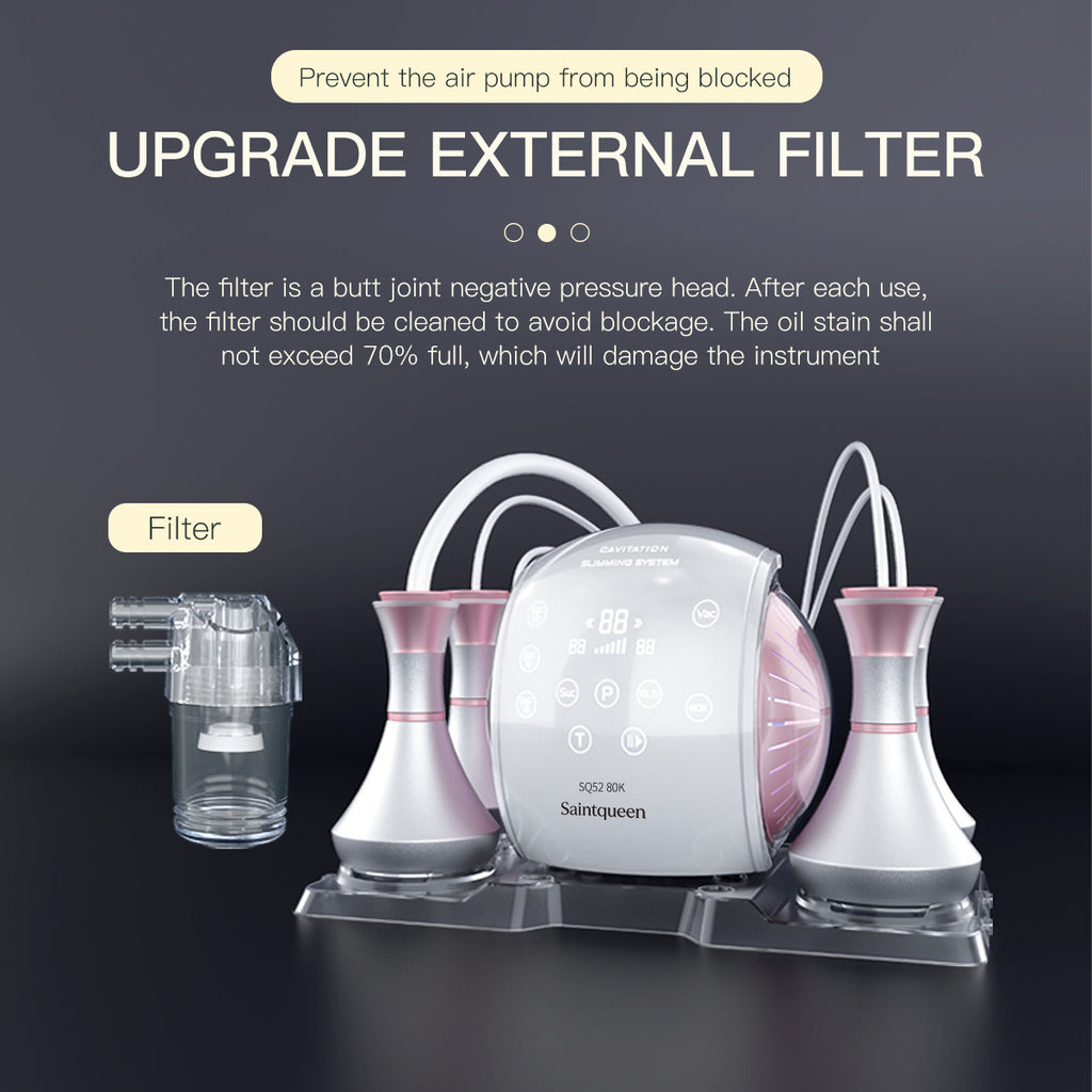 SQ52 Pro, 5in1 80K Ultrasonic Cavitation System, Multi-Polar RF Vacuum Massage Machine, Body Contouring Lymph Drainage Skin Firming Anti-Aging for Face Neck Body