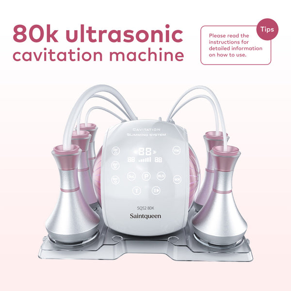 SQ52 Pro, 5in1 80K Ultrasonic Cavitation System, Multi-Polar RF Vacuum Massage Machine, Body Contouring Lymph Drainage Skin Firming Anti-Aging for Face Neck Body