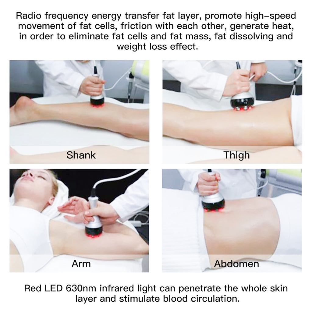 SQ47B Pro, 6in1 40K Cavitation Body Sculpting Device, Multi-Polar RF Vacuum EMS Laser for Body Contouring, Skin Smoothing & Face Skin Firming