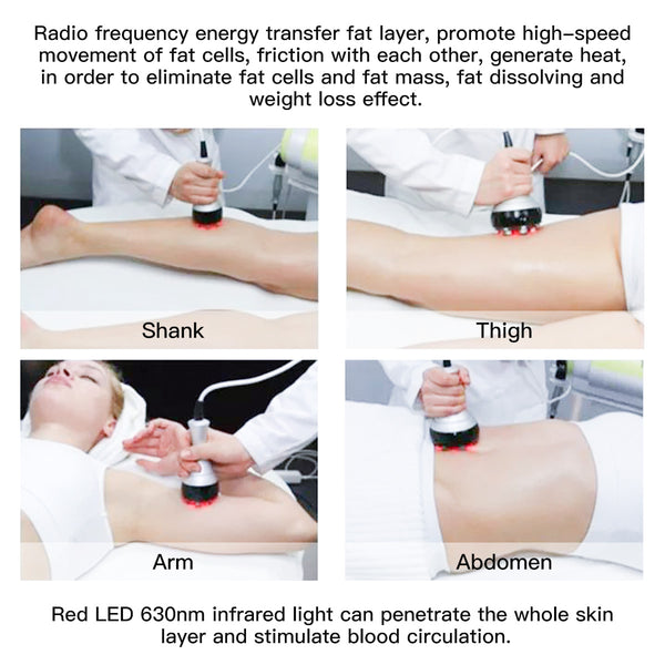 SQ47B Pro, 6in1 40K Cavitation Body Sculpting Device, Multi-Polar RF Vacuum EMS Laser for Body Contouring, Skin Smoothing & Face Skin Firming
