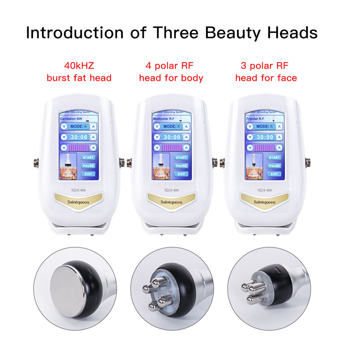 SQ16 Basic, 3in1 40K Cavitation Instrument, Body Contouring Multipolar Tripolar Tetrapolar RF Skin Lifting Tightening Body Shaping Skin Smoothing Secondary image