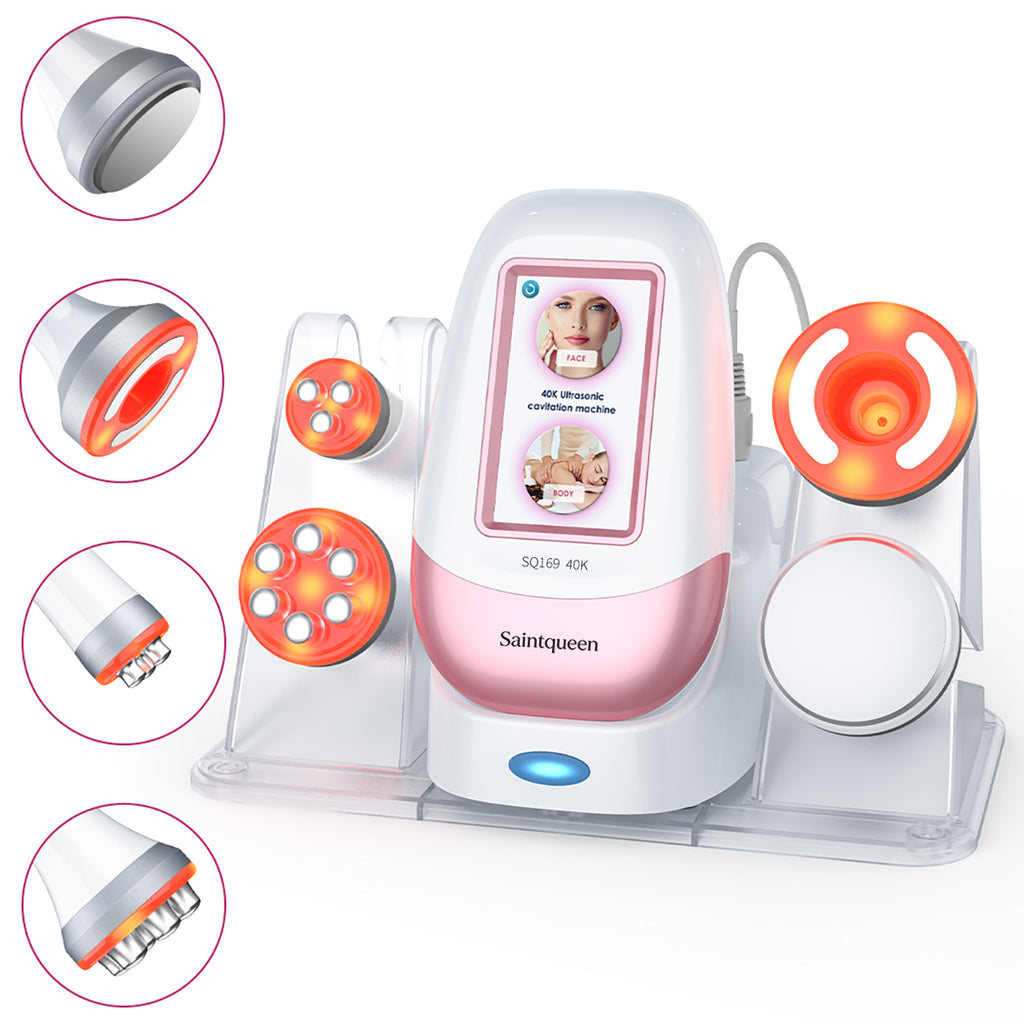 SQ169 Basic, 4in1 Home 40K Cavitation Body Sculpting Machine Multi-Polar RF Vacuum Massage Skin Firming Contouring Beauty Tool for Face Body