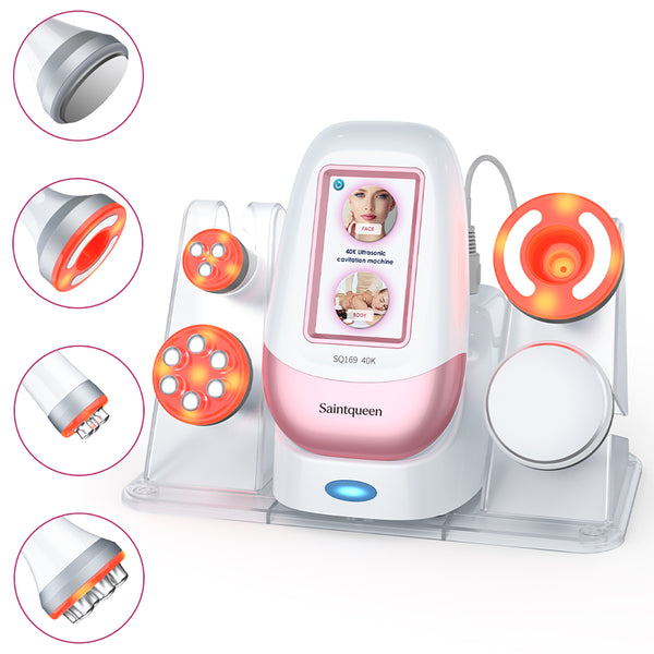 SQ169 Basic, 4in1 Home 40K Cavitation Body Sculpting Machine Multi-Polar RF Vacuum Massage Skin Firming Contouring Beauty Tool for Face Body