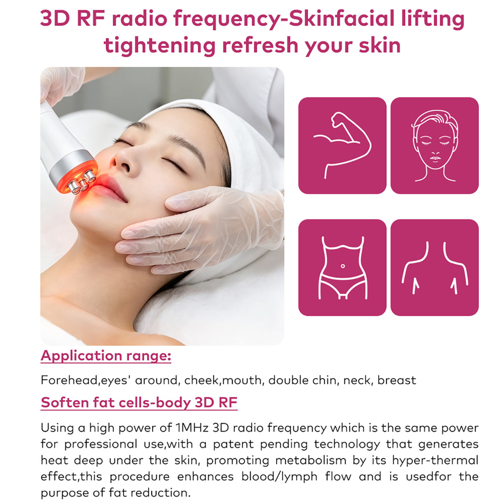 SQ169 Basic, 4in1 Home 40K Cavitation Body Sculpting Machine Multi-Polar RF Vacuum Massage Skin Firming Contouring Beauty Tool for Face Body