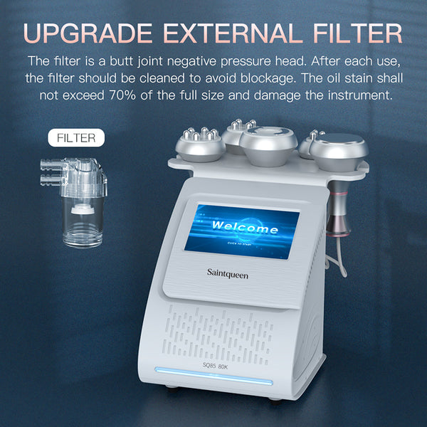 SQ85A Pro, 5in1 80K Ultrasonic Cavitation Machine | Multipolar RF & Vacuum Massage System for Body Sculpting, Skin Tightening & Facial Lifting