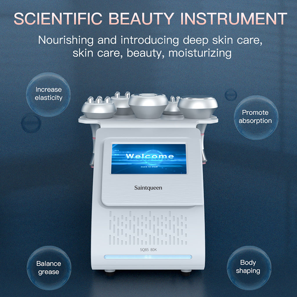 SQ85A Pro, 5in1 80K Ultrasonic Cavitation Machine | Multipolar RF & Vacuum Massage System for Body Sculpting, Skin Tightening & Facial Lifting