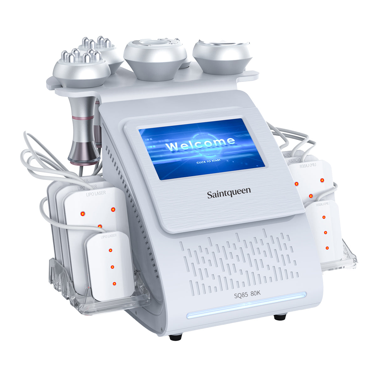 SQ85C Pro, 6in1 80K Ultrasonic Cavitation Machine Lipo Laser Multi-Pole RF Vacuum Massage Body Sculpting Skin Tightening Machine for Salon & Home Use