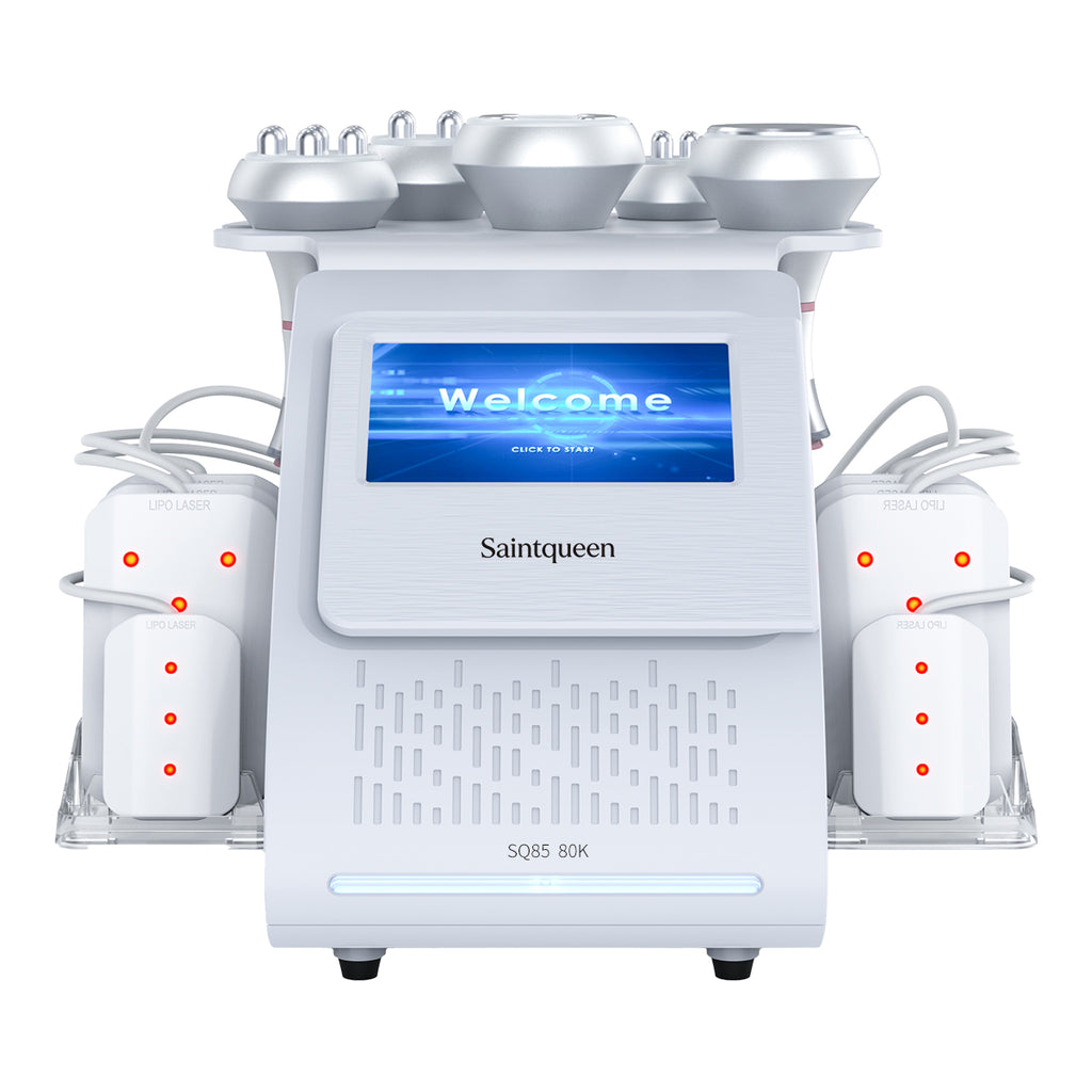 SQ85C Pro, 6in1 80K Ultrasonic Cavitation Machine Lipo Laser Multi-Pole RF Vacuum Massage Body Sculpting Skin Tightening Machine for Salon & Home Use