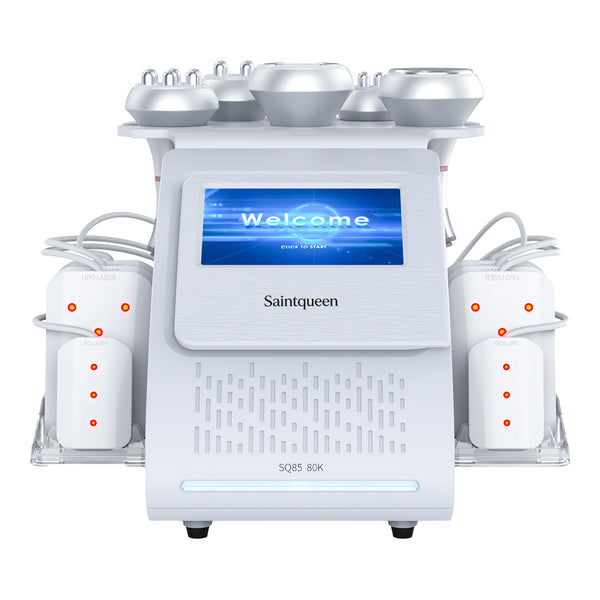SQ85C Pro, 6in1 80K Ultrasonic Cavitation Machine Lipo Laser Multi-Pole RF Vacuum Massage Body Sculpting Skin Tightening Machine for Salon & Home Use