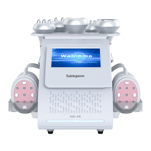 SQ85B Pro, 6in1 80K Ultrasonic Cavitation Machine, Multi-Polar RF Vacuum Massage Laser EMS Pads Body Sculpting Device, Skin Tightening & Facial Lifting Beauty Equipment