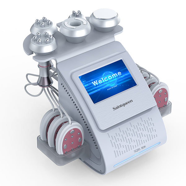 SQ85B Pro, 6in1 80K Ultrasonic Cavitation Machine, Multi-Polar RF Vacuum Massage Laser EMS Pads Body Sculpting Device, Skin Tightening & Facial Lifting Beauty Equipment
