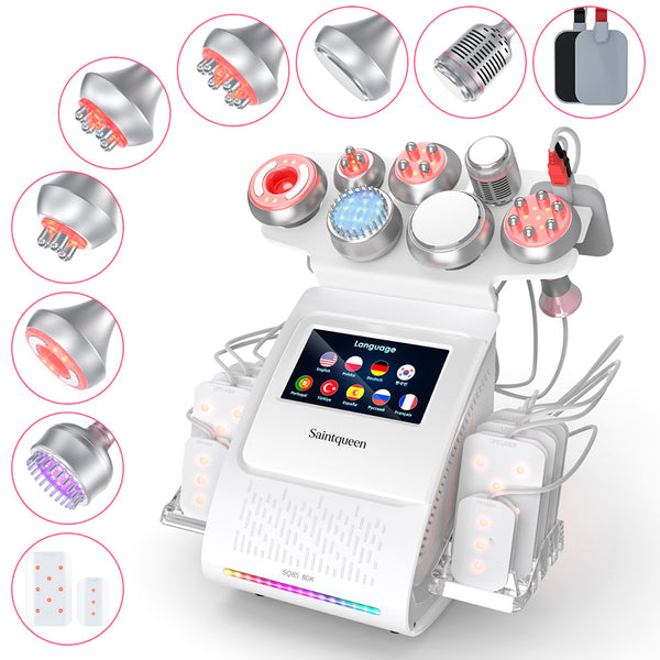 SQ85D Plus, 9in1 80K Ultrasonic Cavitation Machine, Multi-Pole RF Vacuum Lipo Laser Cold Hammer EMS Microcurrent Body Sculpting Skin Tightening Beauty Equipment