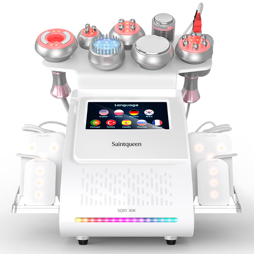 SQ85D Plus, 9in1 80K Ultrasonic Cavitation Machine, Multi-Pole RF Vacuum Lipo Laser Cold Hammer EMS Microcurrent Body Sculpting Skin Tightening Beauty Equipment