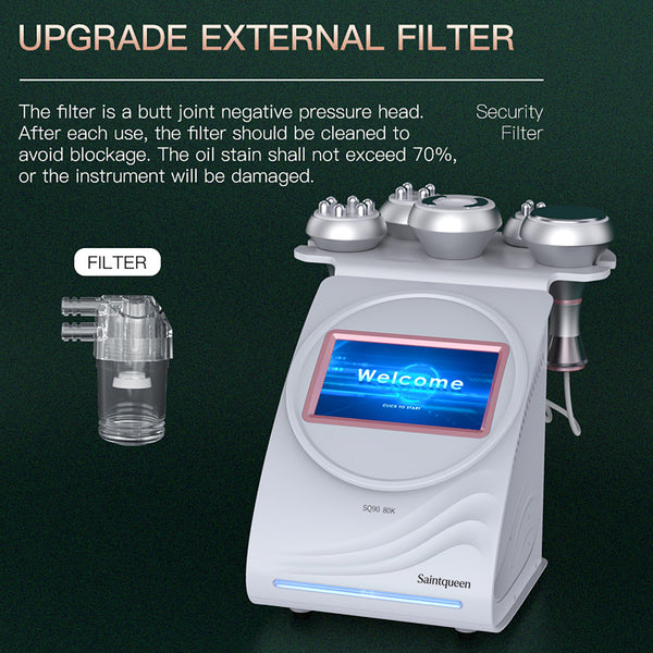SQ90A Pro, 5in1 80K Cavitation Machine | 3/4/6-Pole RF & Negative Pressure Massage for Body Sculpting, Face Lifting & Skin Firming