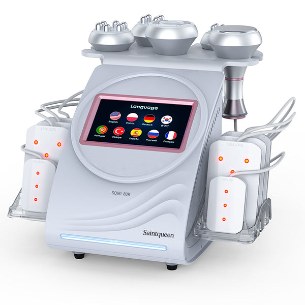 SQ90C Pro, 6in1 80K Cavitation Machine | Multi-Pole RF Skin Tightening, Vacuum Massage & Lipo Laser Body Contouring System, Facial Lifting Body Shaping Beauty Machine