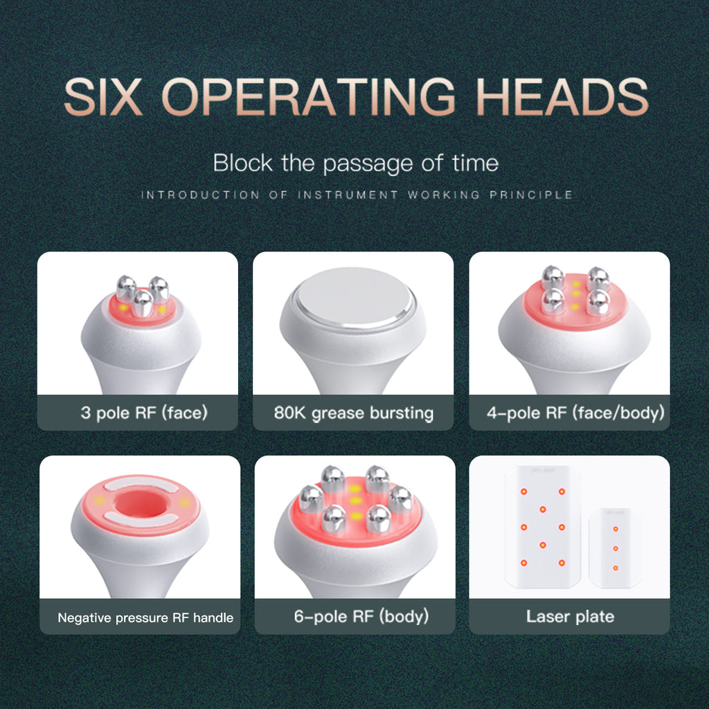 SQ90C Pro, 6in1 80K Cavitation Machine | Multi-Pole RF Skin Tightening, Vacuum Massage & Lipo Laser Body Contouring System, Facial Lifting Body Shaping Beauty Machine