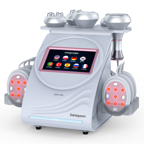 SQ90B Pro, 6in1 80K Cavitation Machine | Multi-Polar RF Vacuum Massage EMS Lipo Laser Device | Body Contouring, Skin Tightening & Face Lifting,