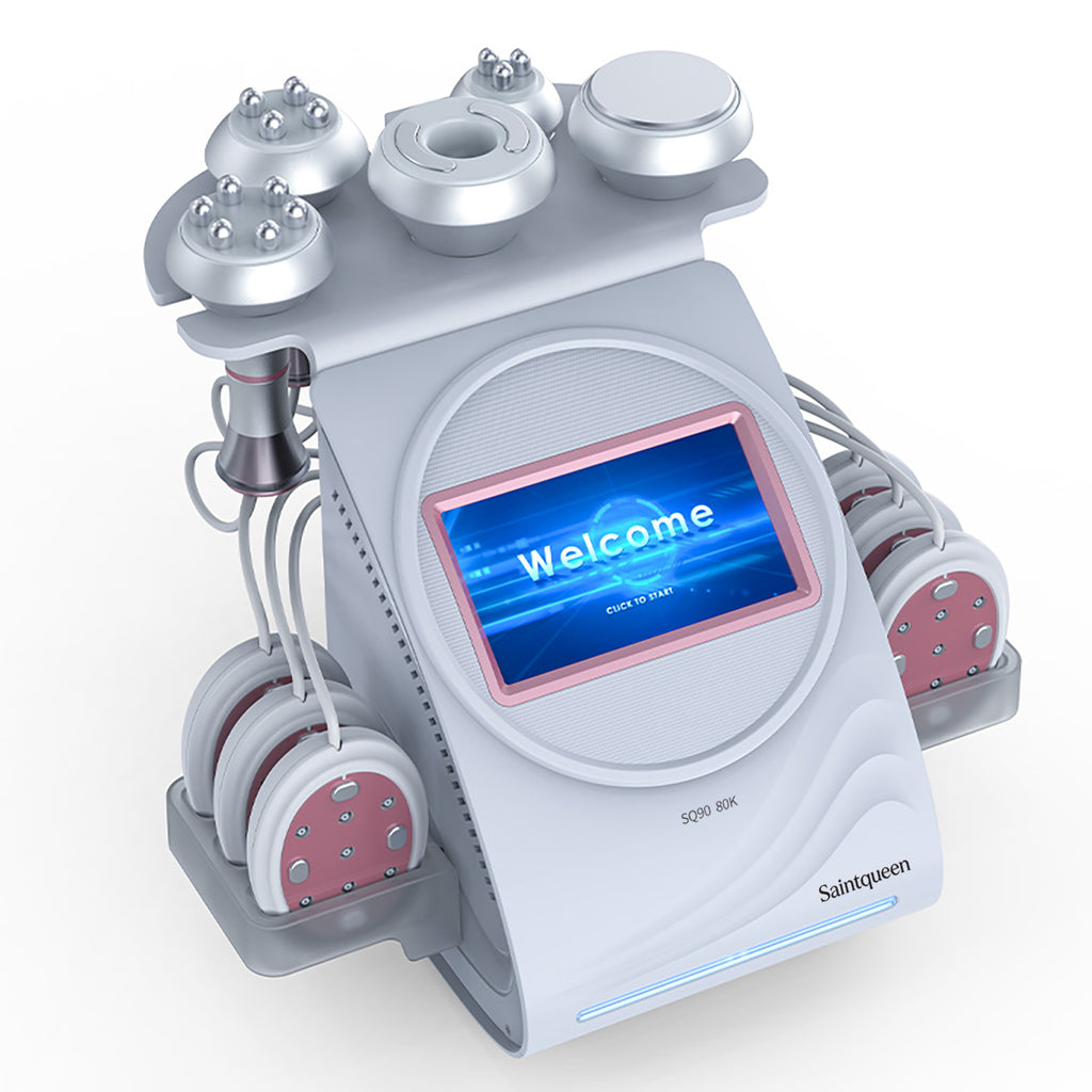 SQ90B Pro, 6in1 80K Cavitation Machine | Multi-Polar RF Vacuum Massage EMS Lipo Laser Device | Body Contouring, Skin Tightening & Face Lifting,