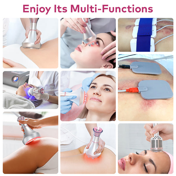 SQ90D Plus, 9in1 80K Ultrasonic Cavitation Machine | Multi-Polar RF Vacuum Lipo Laser Cold Hammer Meridian Brush Microcurrent Pad | Body Sculpting Skin Tightening Skin Smoothing