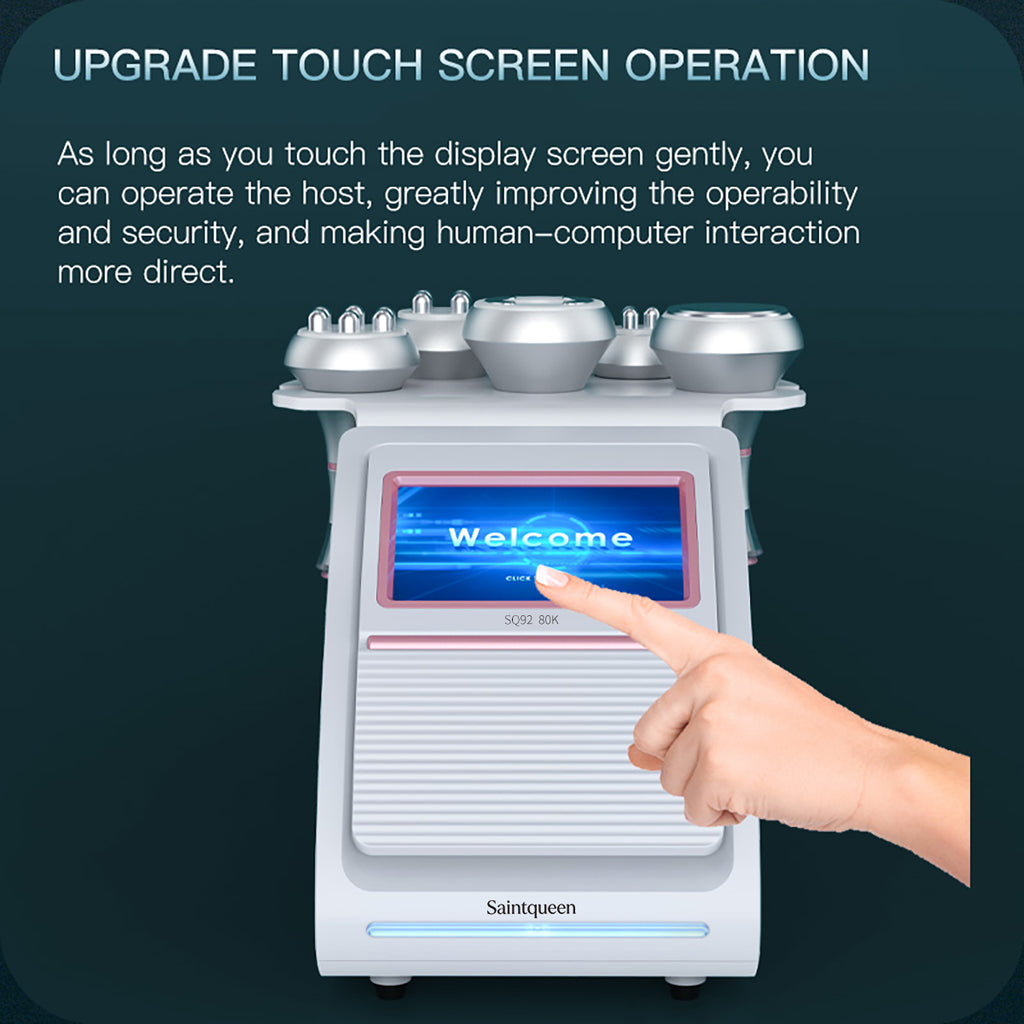 SQ92A Pro, 5in1 80K Ultrasonic Cavitation Machine, Multi-Pole RF Skin Tightening Vacuum Negative Pressure Massage Body Shaping