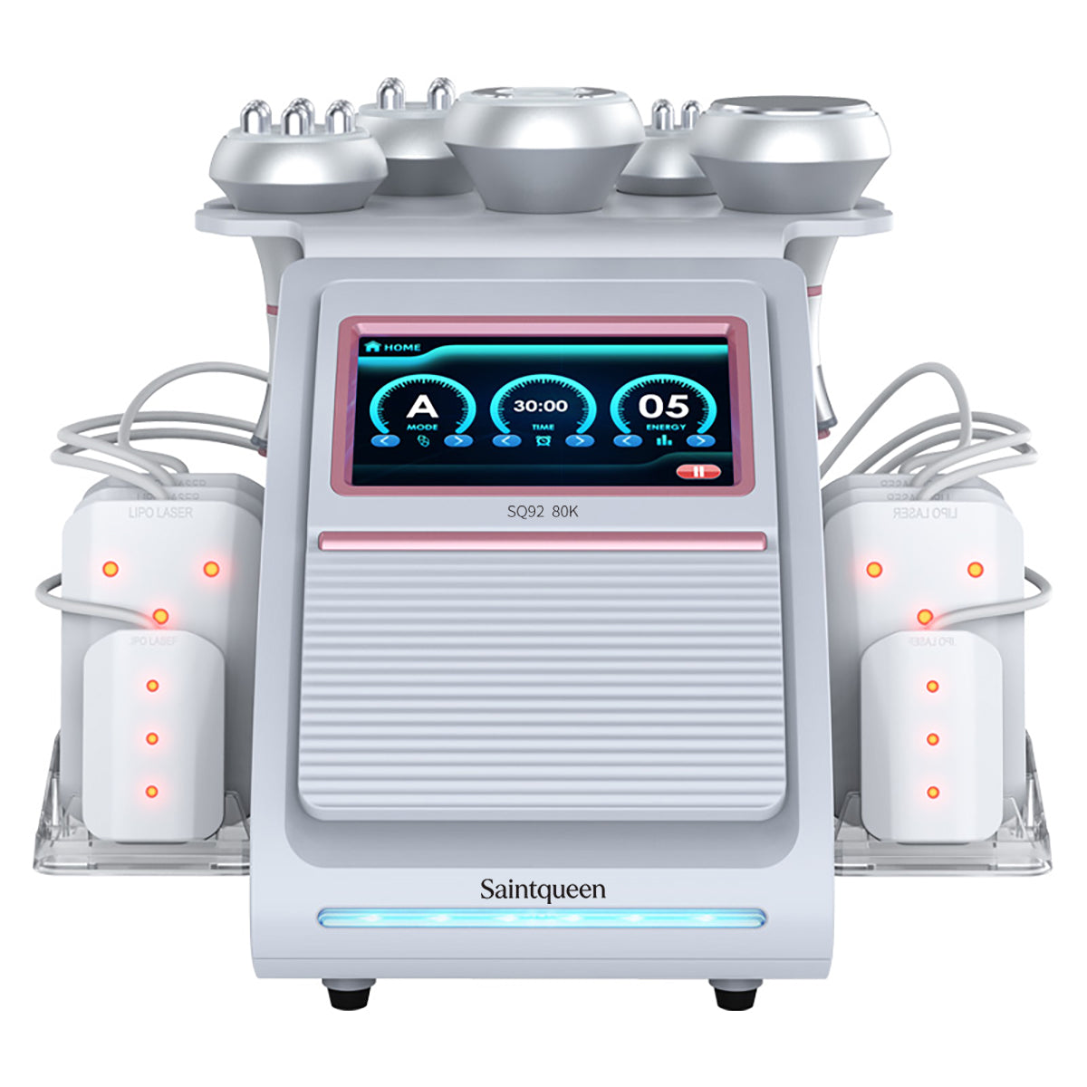 SQ92C Pro, 6in1 80K Ultrasonic Cavitation Machine, Multi-Polar RF Vacuum Lipo Laser Body Sculpting Device for Salon & Home Skin Tightening Contouring
