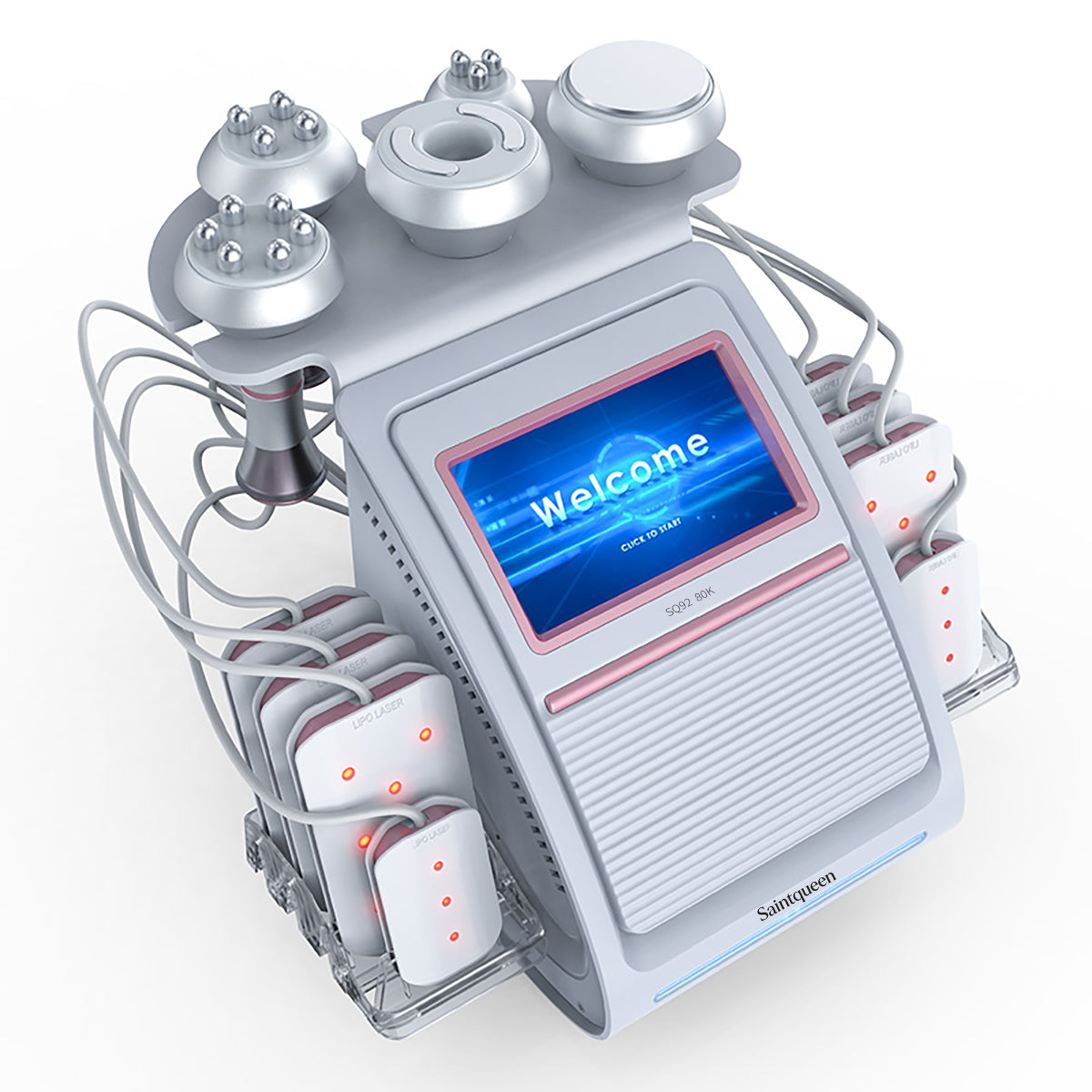 SQ92C Pro, 6in1 80K Ultrasonic Cavitation Machine, Multi-Polar RF Vacuum Lipo Laser Body Sculpting Device for Salon & Home Skin Tightening Contouring