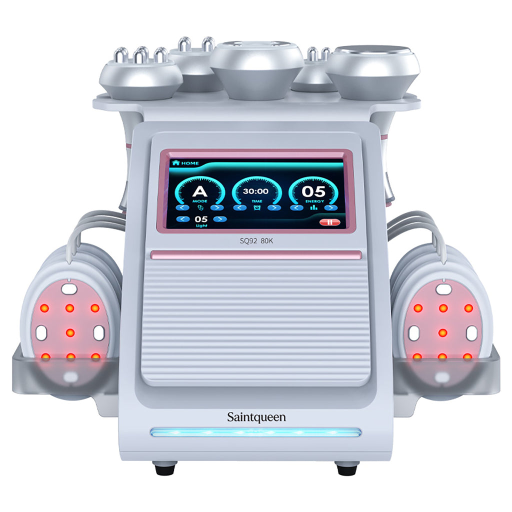 SQ92B Pro, 6in1 80K Ultrasonic Cavitation Machine | Multi-Polar RF Vacuum Lipo Laser EMS Body Sculpting Skin Tightening Beauty Device