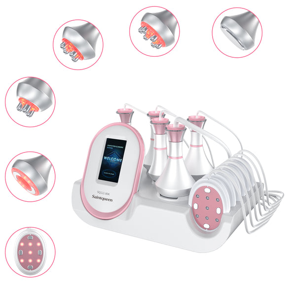 SQ121B Pro, 6in1 80K Cavitation Body Machine, RF Skin Tightening with Laser EMS Microcurrent Pad, Vacuum Negative Pressure Massage Body Contouring Shaping