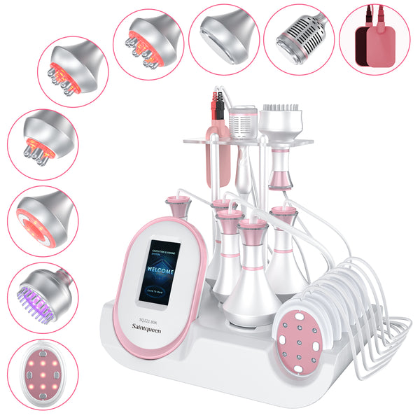 SQ121D Plus, 9in1 80K Cavitation Machine With Microcurrent Plate, Multi-Polar RF Vacuum for Body Shaping Skin Tightening Anti-Aging