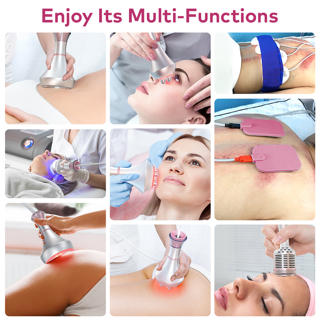 SQ121D Plus, 9in1 80K Cavitation Machine With Microcurrent Plate, Multi-Polar RF Vacuum for Body Shaping Skin Tightening Anti-Aging