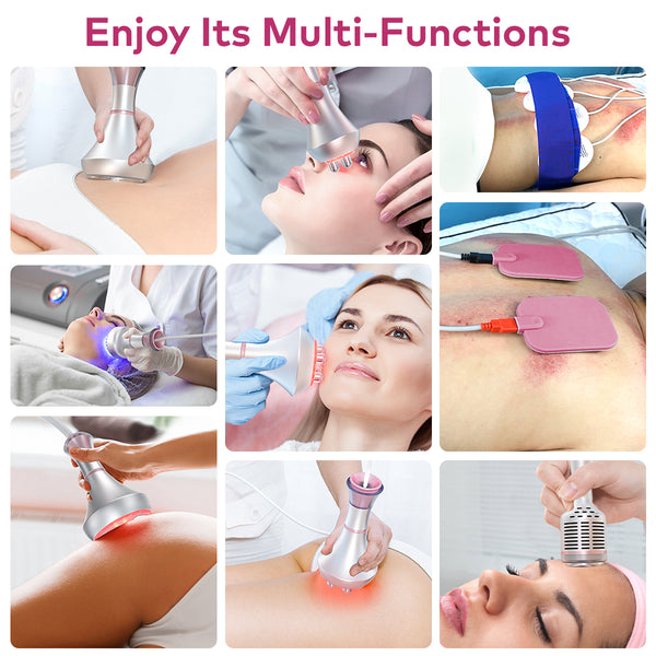 SQ121D Plus, 9in1 80K Cavitation Machine With Microcurrent Plate, Multi-Polar RF Vacuum for Body Shaping Skin Tightening Anti-Aging