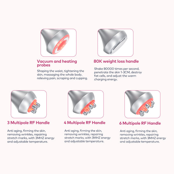 SQ95A Pro, 5in1 80K Cavitation Machine | Multi-Polar RF & Vacuum Negative Pressure Body Sculpting Device, Face Lifting Skin Tightening