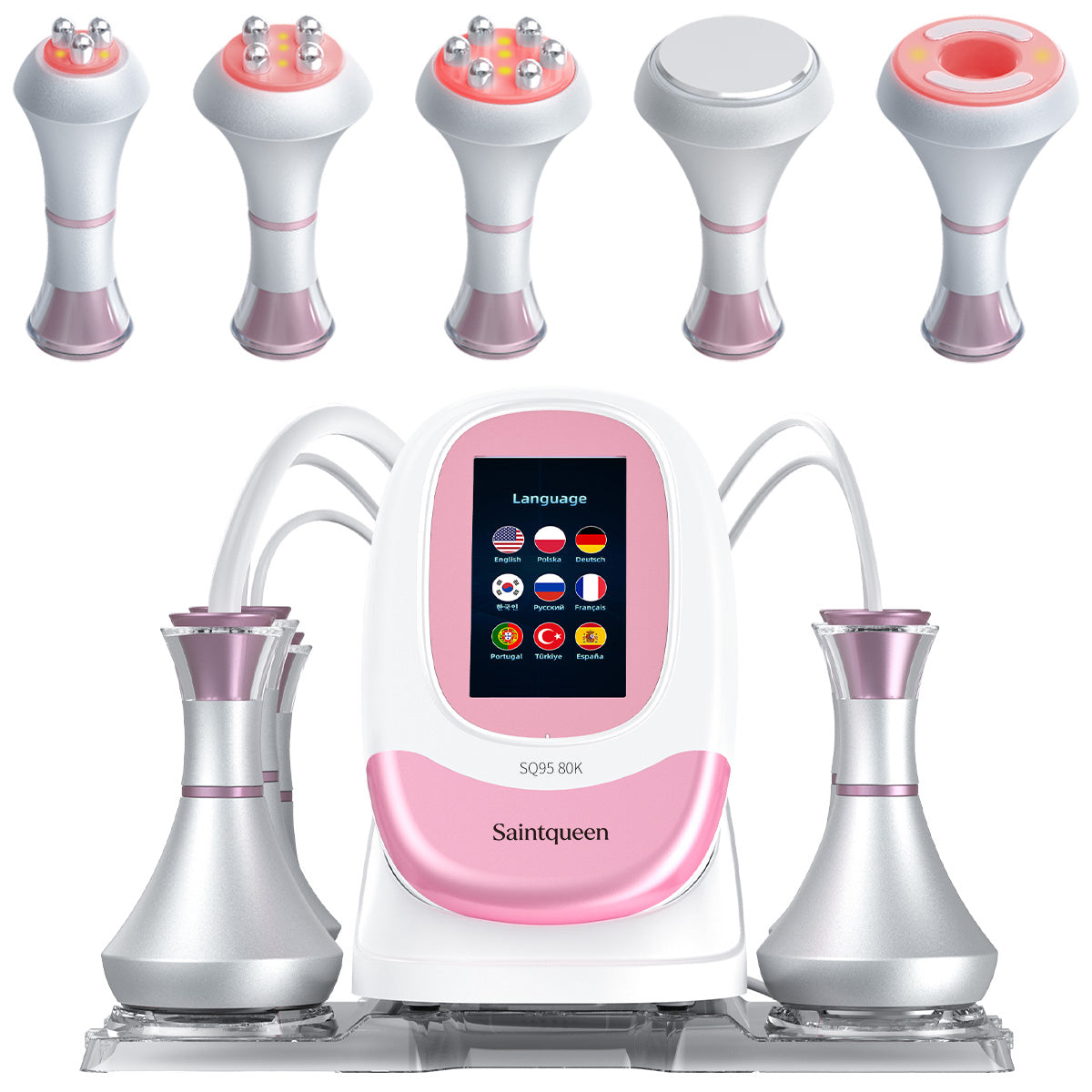 SQ95A Pro, 5in1 80K Cavitation Machine | Multi-Polar RF & Vacuum Negative Pressure Body Sculpting Device, Face Lifting Skin Tightening