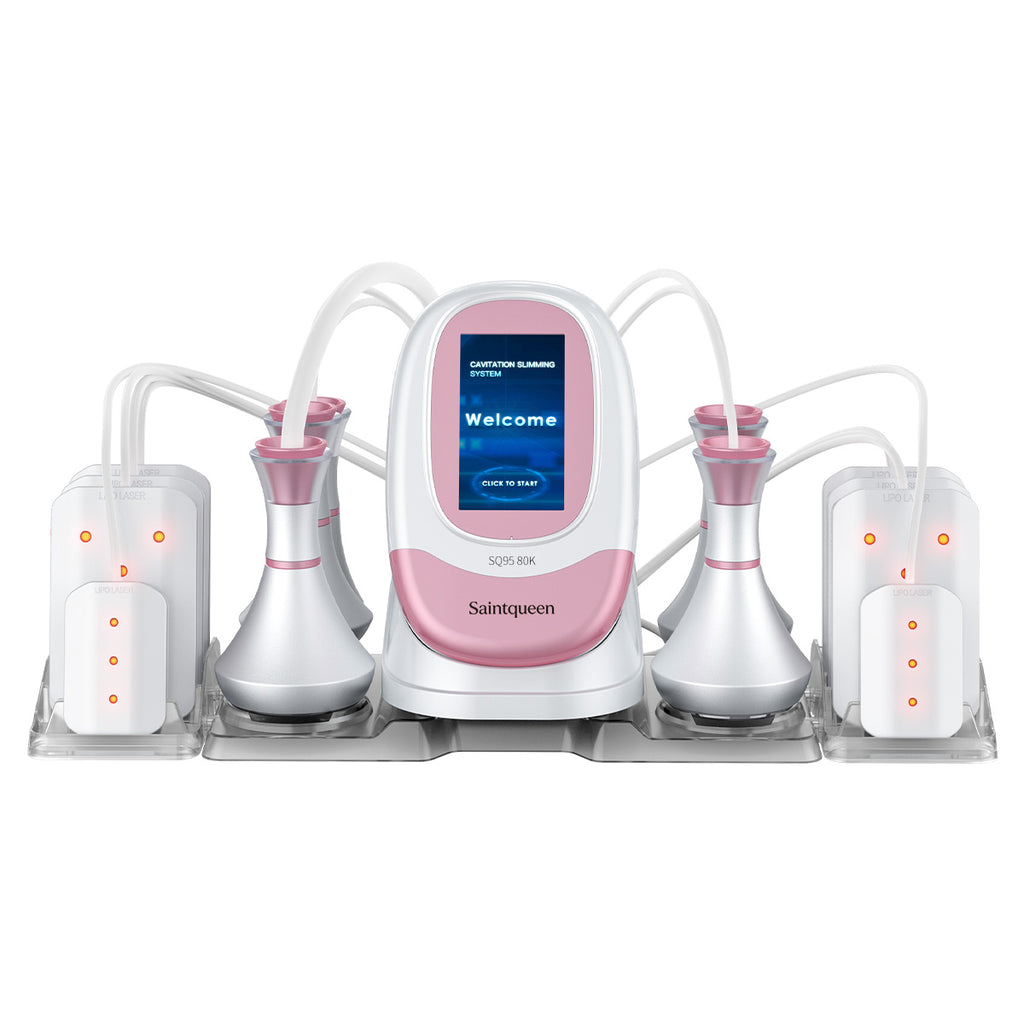 SQ95C Pro, 6in1 80K Cavitation Machine | Multi-Polar RF Vacuum Lipo Laser Body Sculpting Device, Face Lifting Skin Tightening Anti-Aging