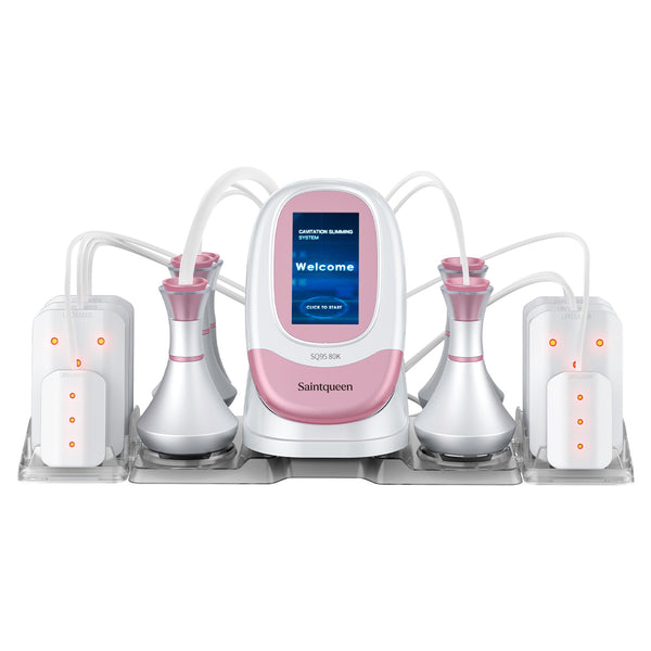 SQ95C Pro, 6in1 80K Cavitation Machine | Multi-Polar RF Vacuum Lipo Laser Body Sculpting Device, Face Lifting Skin Tightening Anti-Aging