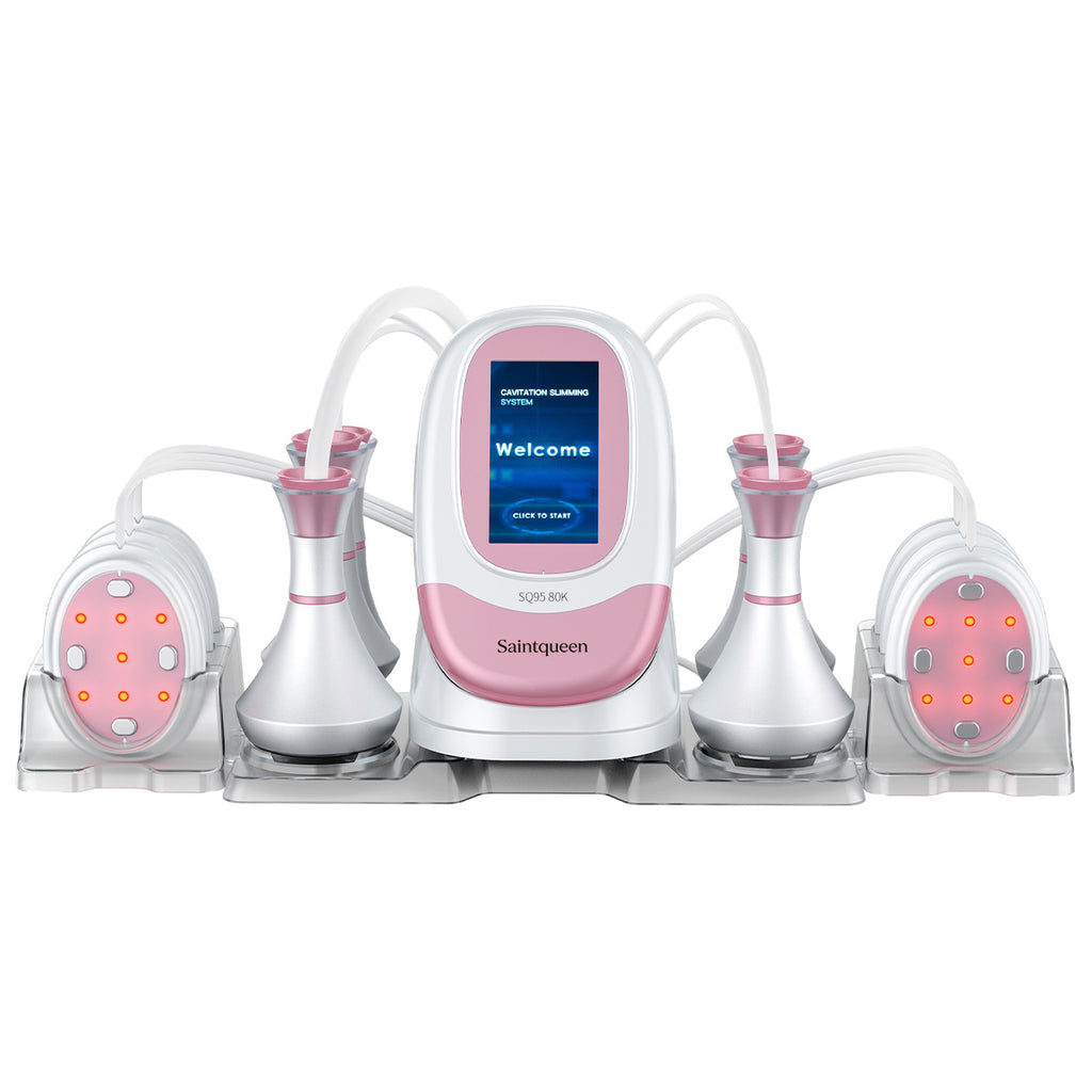SQ95B Pro, 6in1 Multifunctional Body Sculpting Machine 80K Cavitation, Multi-Polar RF, Vacuum Massage & EMS Pads for Skin Lifting & Shaping