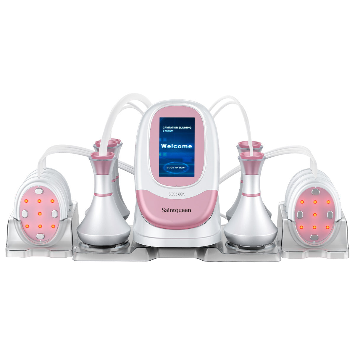 SQ95B Pro, 6in1 Multifunctional Body Sculpting Machine 80K Cavitation, Multi-Polar RF, Vacuum Massage & EMS Pads for Skin Lifting & Shaping