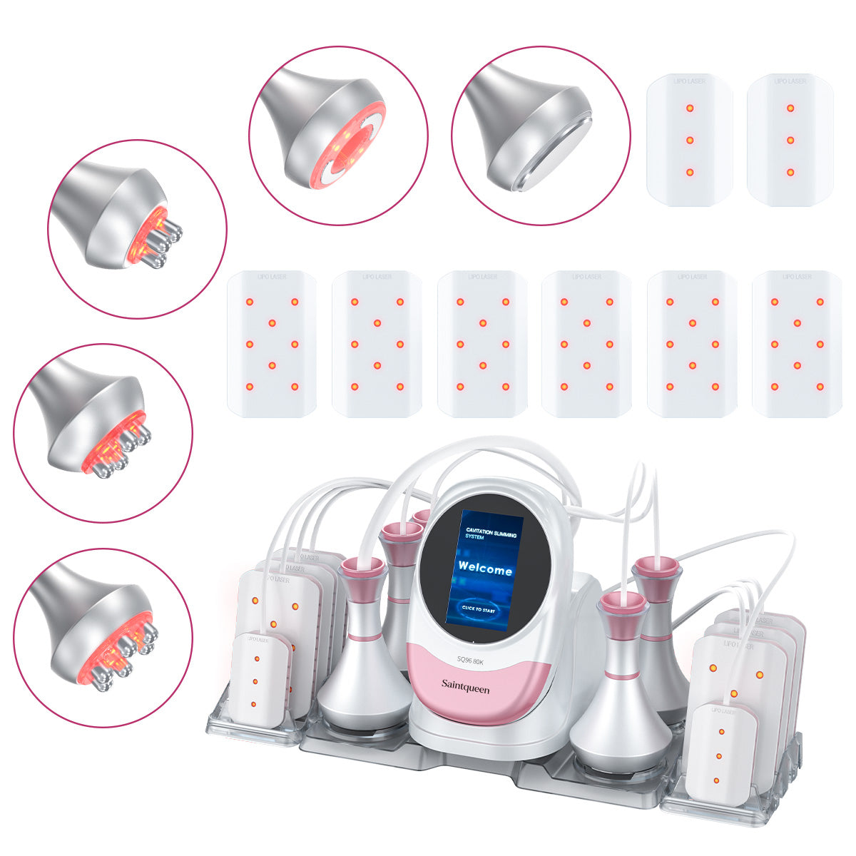 SQ96 Pro 6-i-1 80K-kavitationsapparat med laserplader Hovedbillede