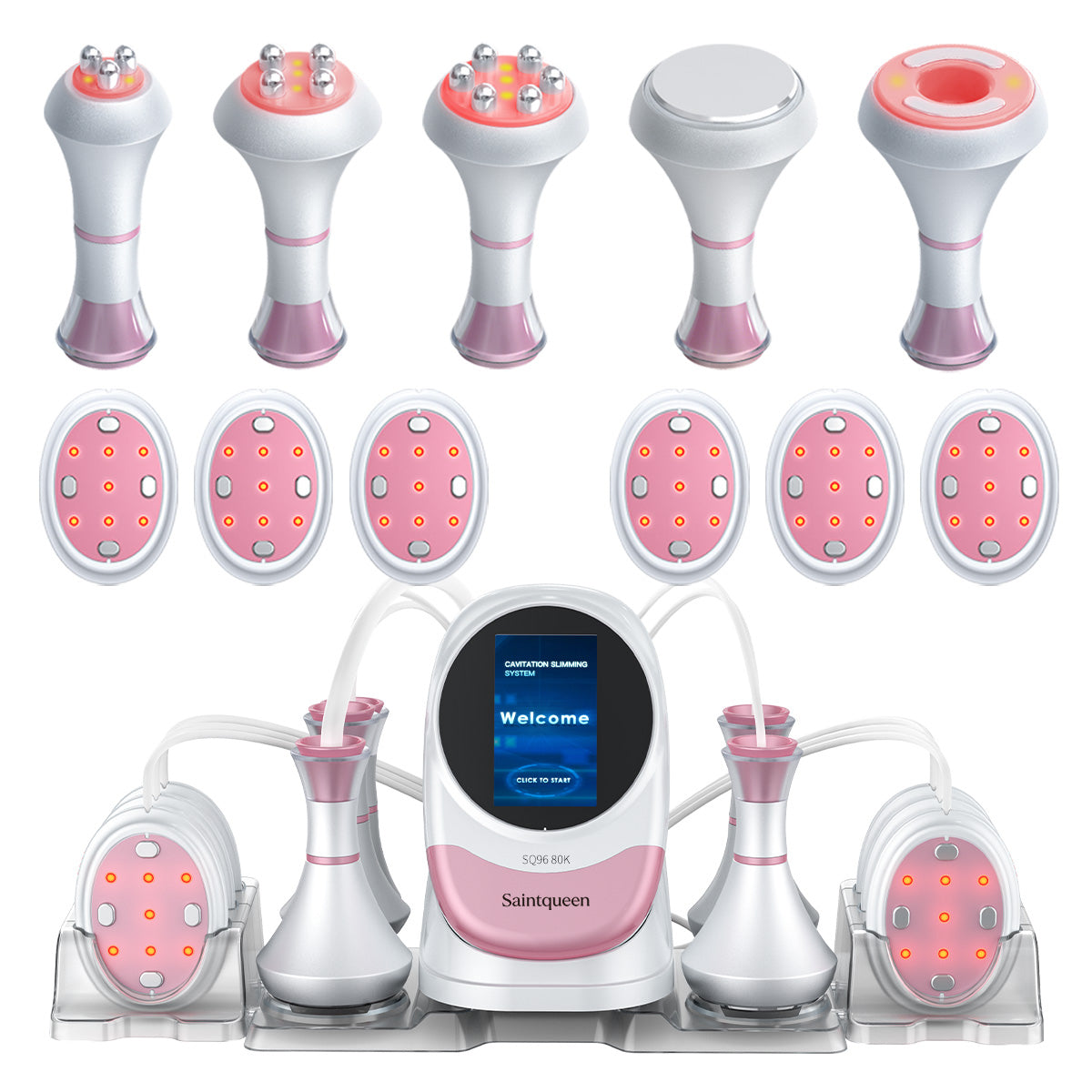 SQ96 Pro 6-i-1 80K-kavitationsapparat med ovale laserplader Sekundært billede