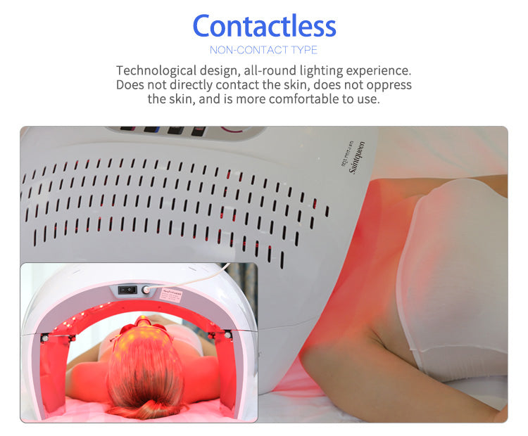 SQ1 LED Light Therapy Device, 292 Beads 7-Color Photon Facial Skin Rejuvenation Machine, Red Blue Green PDT for Face Skin Care Anti-Aging Acne Oil Control