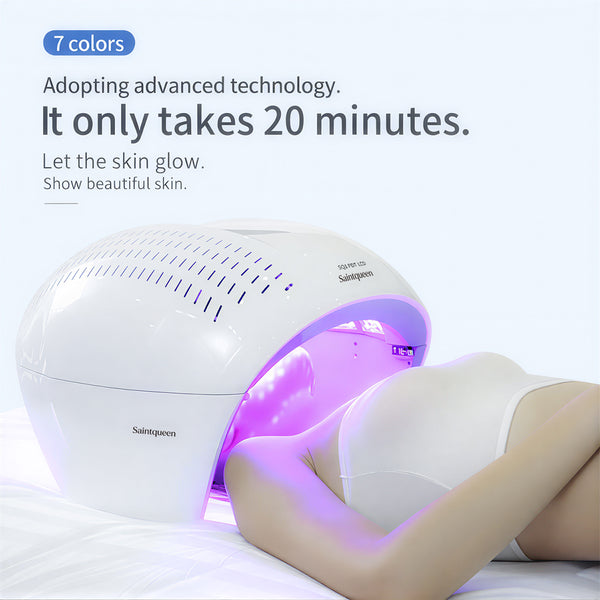 SQ1 LED Light Therapy Device, 292 Beads 7-Color Photon Facial Skin Rejuvenation Machine, Red Blue Green PDT for Face Skin Care Anti-Aging Acne Oil Control