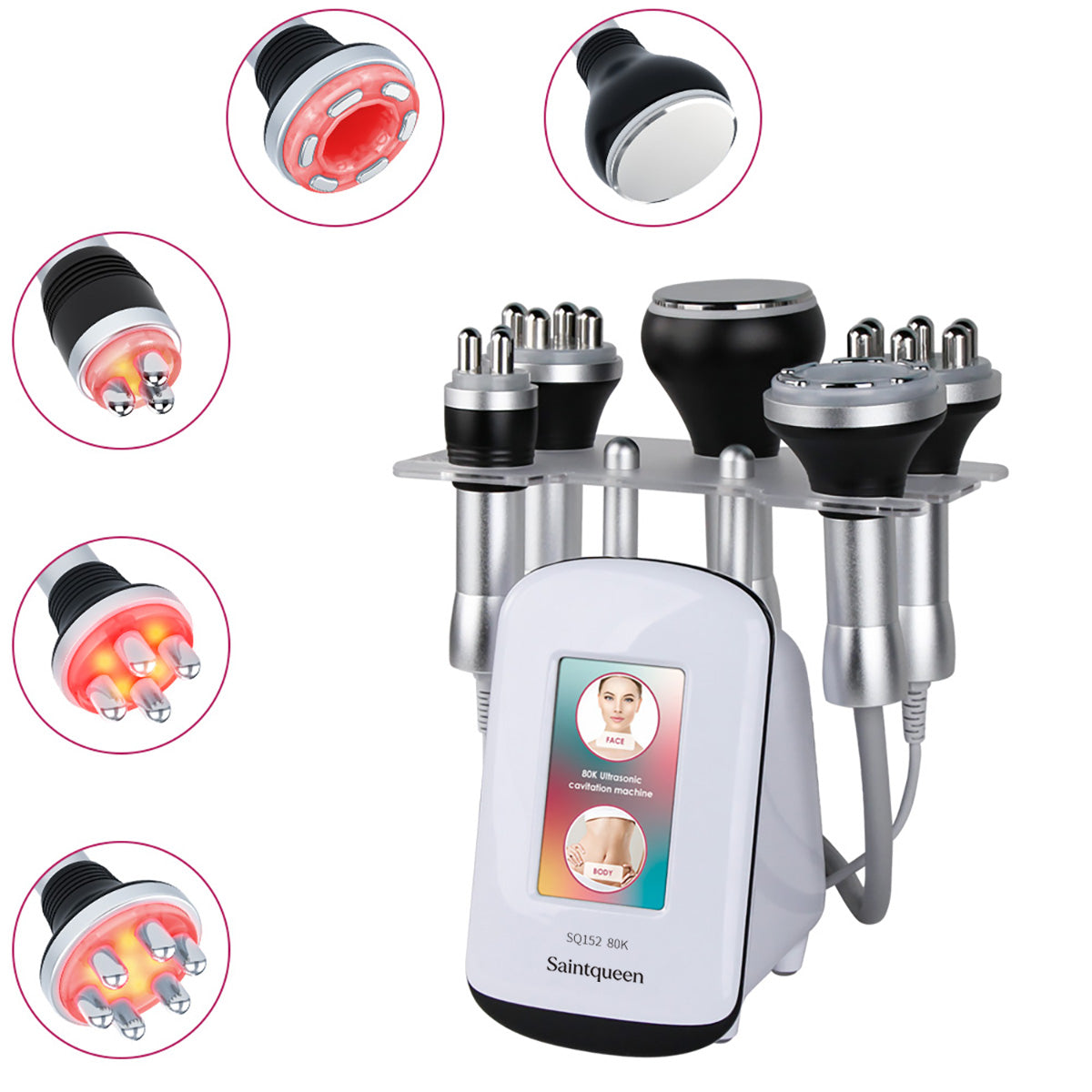 SQ152 Pro, 5in1 80K Ultrasonic Cavitation & Multi-Polar RF for Body Shaping, Face Lifting, Wrinkle Reduction & Skin Elasticity Improvement Main image