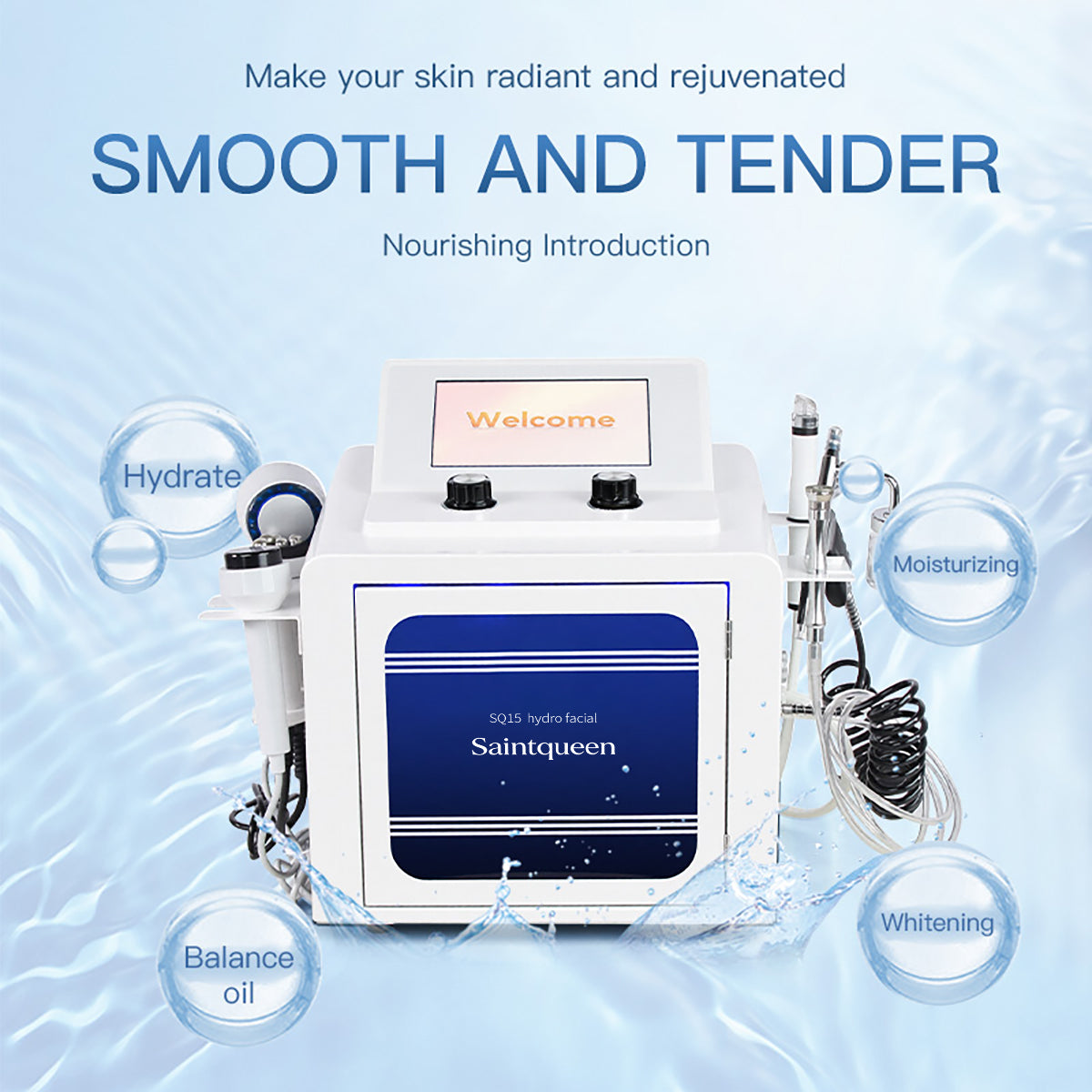 SQ15 Aqua Plus 7-in-1 Touchscreen Hydro Facial Machine