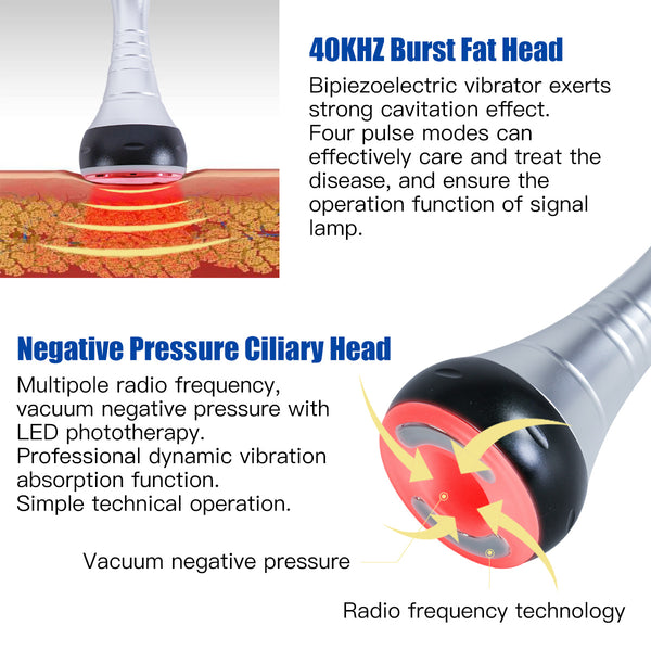 SQ48 Pro 6-in-1 40K Ultrasonic Cavitation & RF Machine with Laser Pads