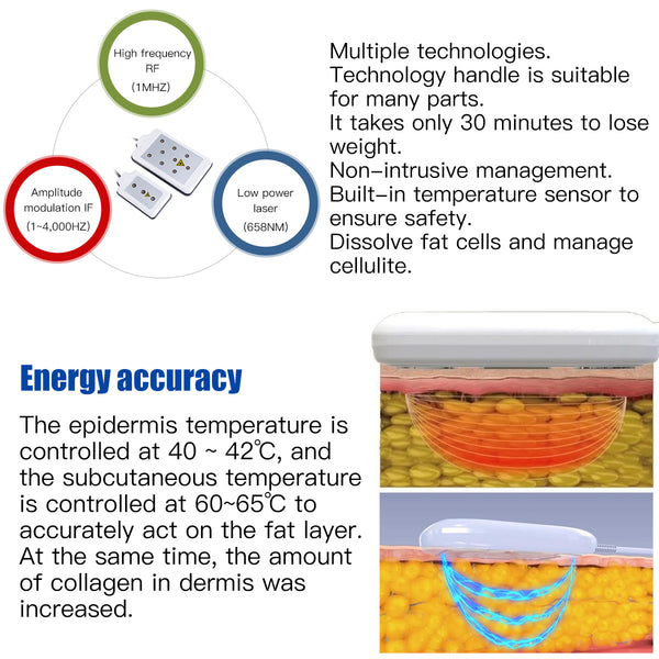 SQ48 Plus 9-in-1 40K Ultrasonic Cavitation & RF Machine with Laser Pads