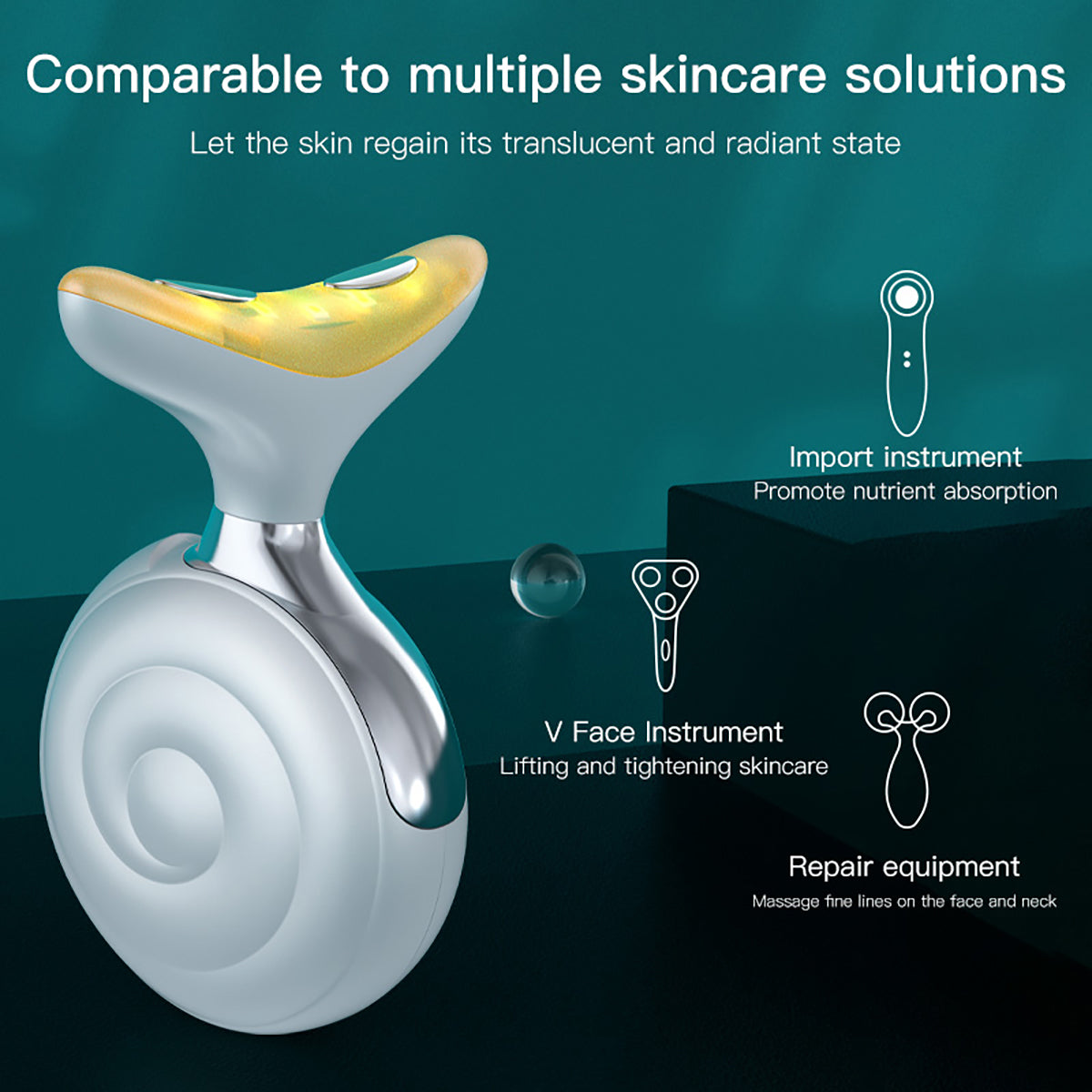 SQ108 EMS Facial Device with LED Light & Warmth